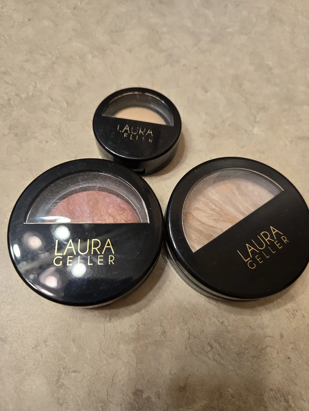 Laura Geller Fair Baked, Tropic Hues Blush & French Vanilla Highlighter Trio - Picture 1 of 2